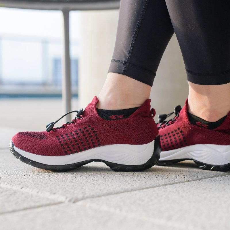 Ortho Stretch Cushion Shoes - Black Purple