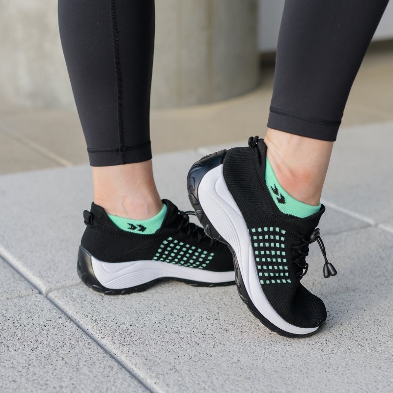 Ortho Stretch Cushion Shoes - Black Purple