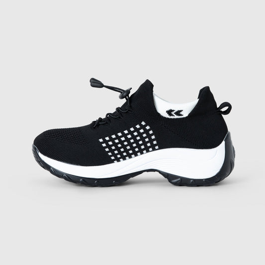 Ortho Stretch Cushion Shoes - Black White