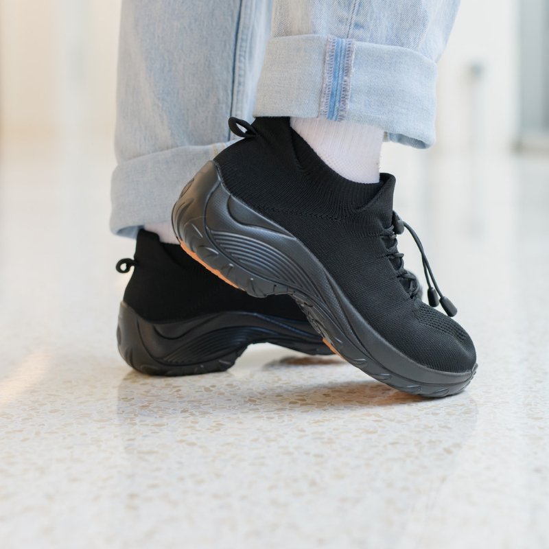 Ortho Stretch Cushion Shoes - Black Purple